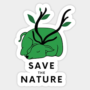 save the nature protect the animals Sticker